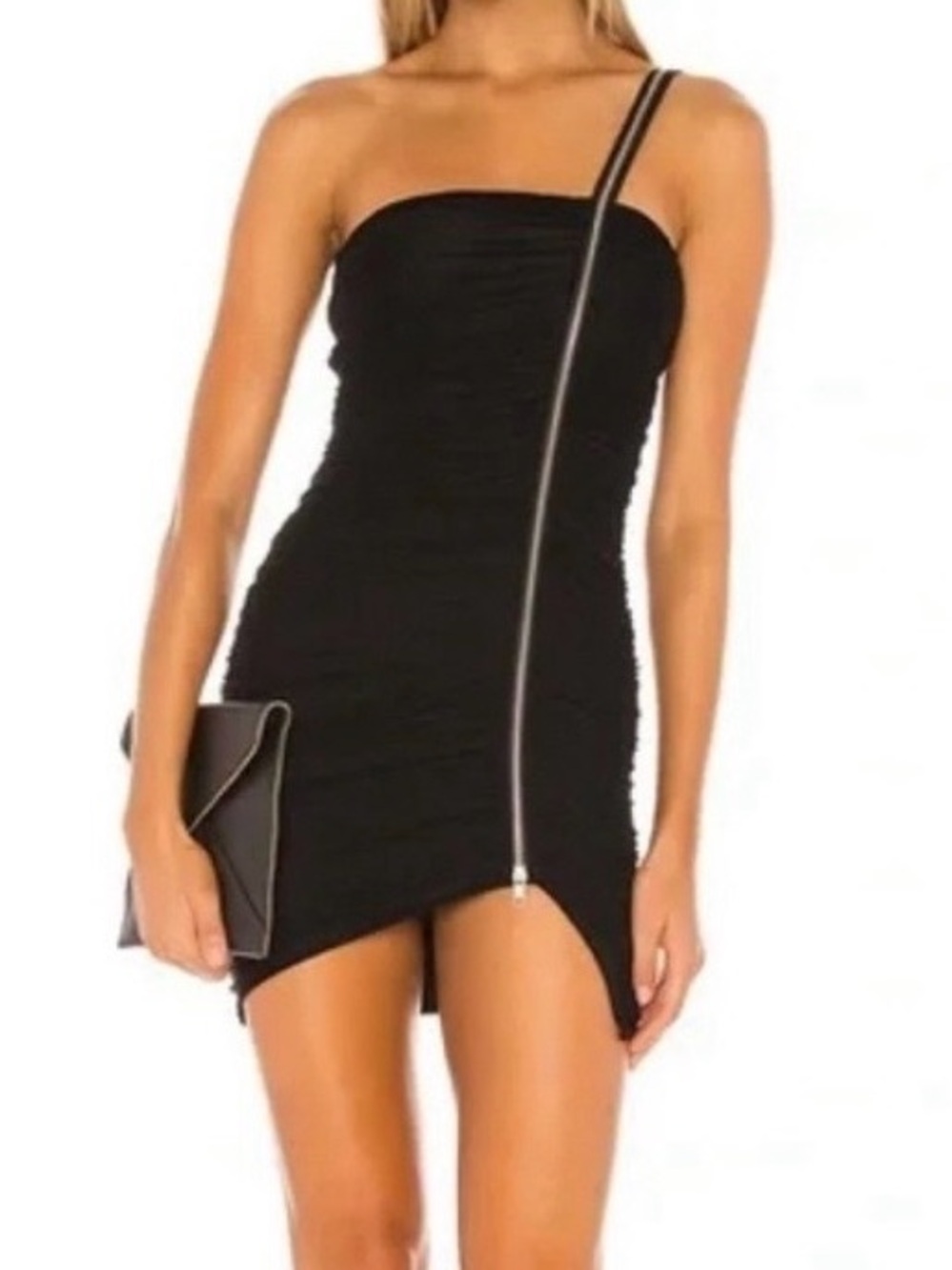 REVOLVE Michael Castillo  One-Shoulder zipper mini  Dress